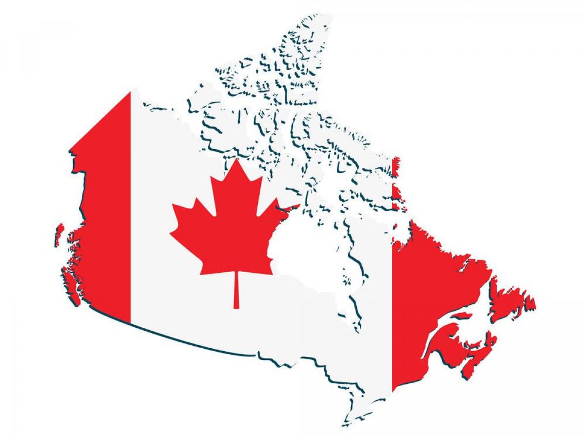 Mappa della bandiera del Canada