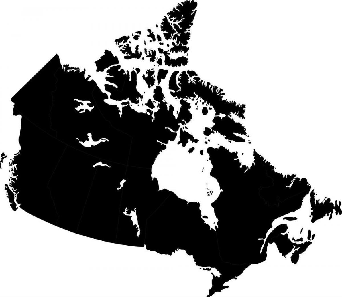 Mappa vettoriale del Canada