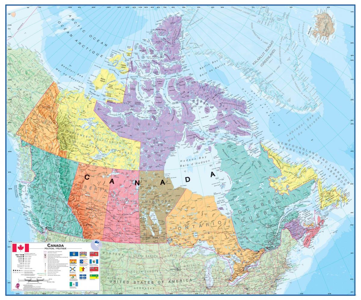 Mappa del paese Canada